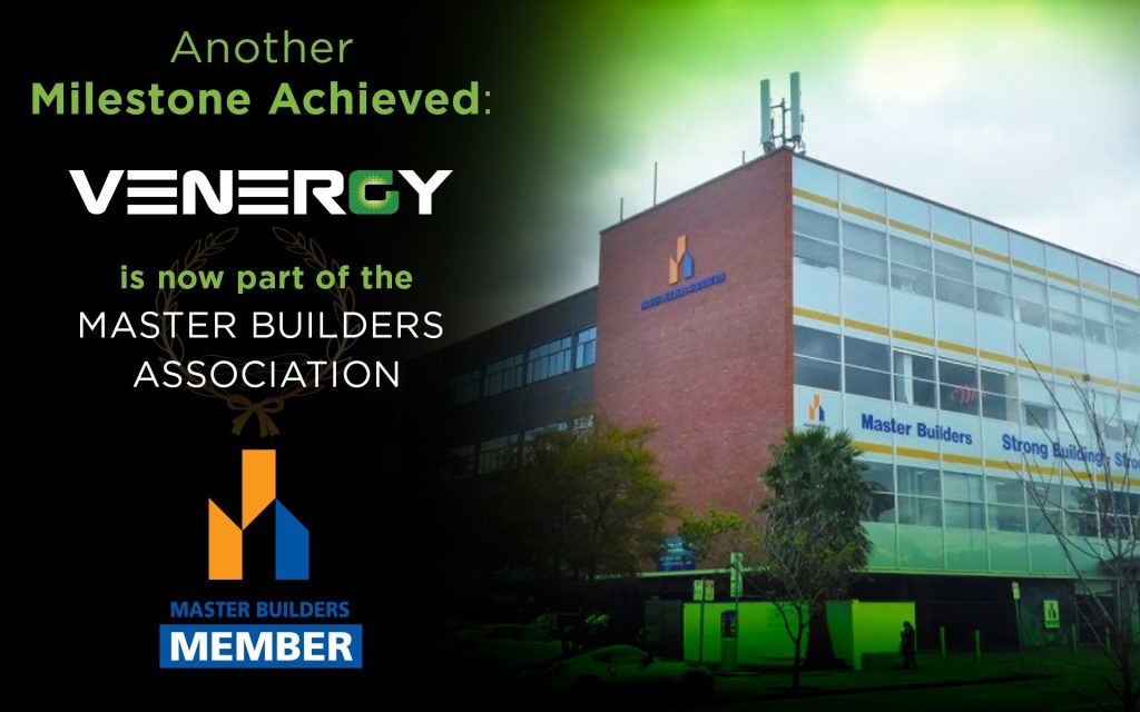 Venergy joins the master builders association (MBA)