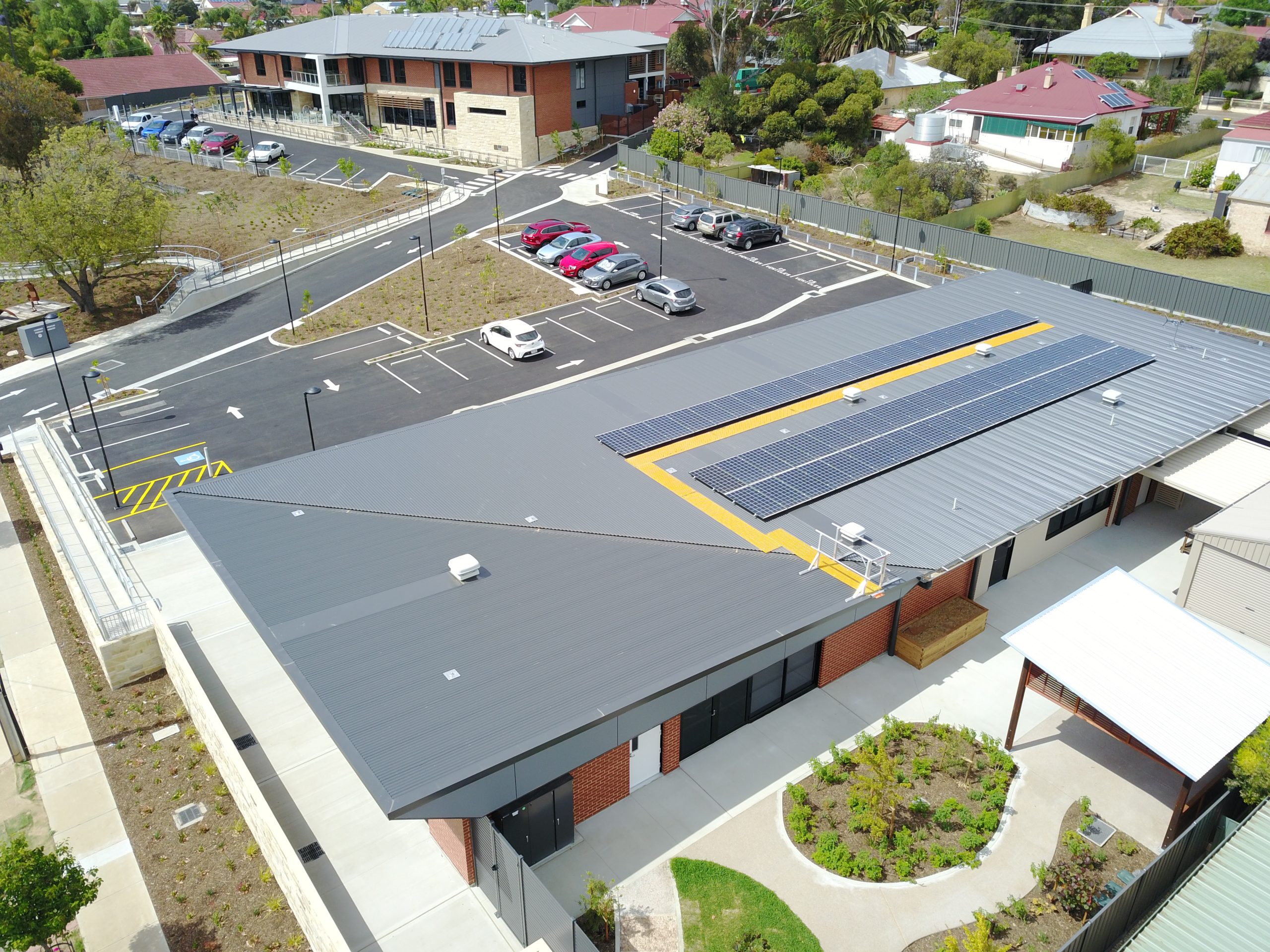 RestHaven Murray Bridge Top Back View of the Building with Solar Panel Rooftop